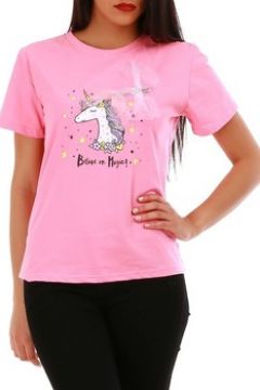 T-shirt La Modeuse T-shirt licorne rose(127871603)