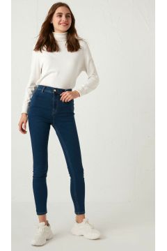 Kadın Super Skinny Polar Jean Pantolon(126605411)